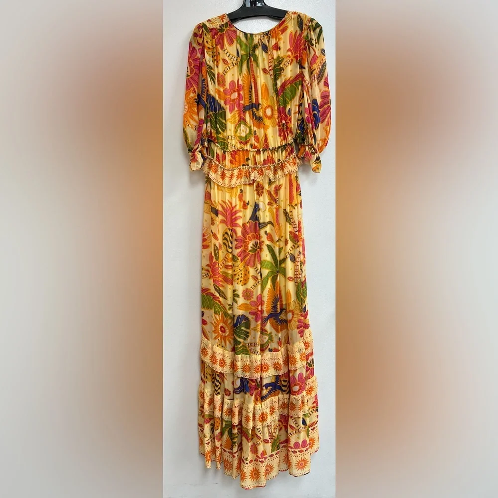 FARM Rio Yellow Rio Tapestry Maxi Dress - Picture 3 of 4